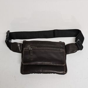 Wilson’s Leather Pelle Studio Brown Fanny Pack Waist Bag Genuine Leather